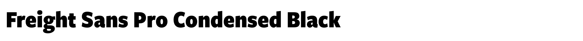 Freight Sans Pro Condensed Black image